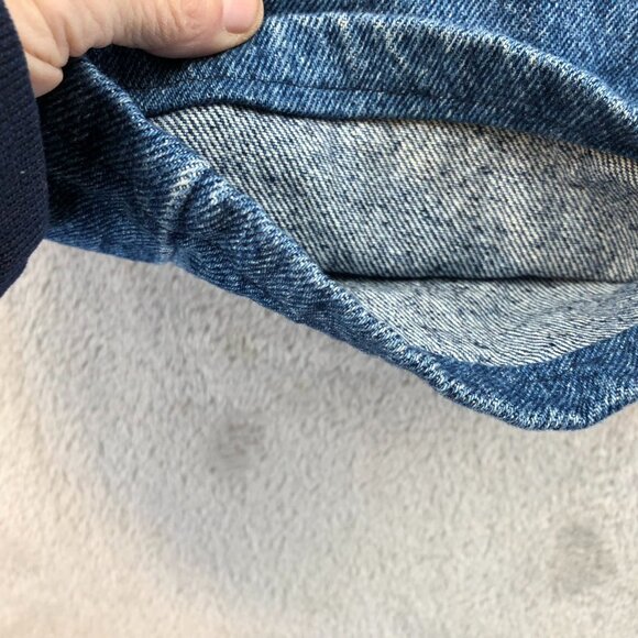 Vintage Lee Womens Jeans Size 14P High-Rise Tapered Denim Blue Classic Casual - Picture 10 of 14
